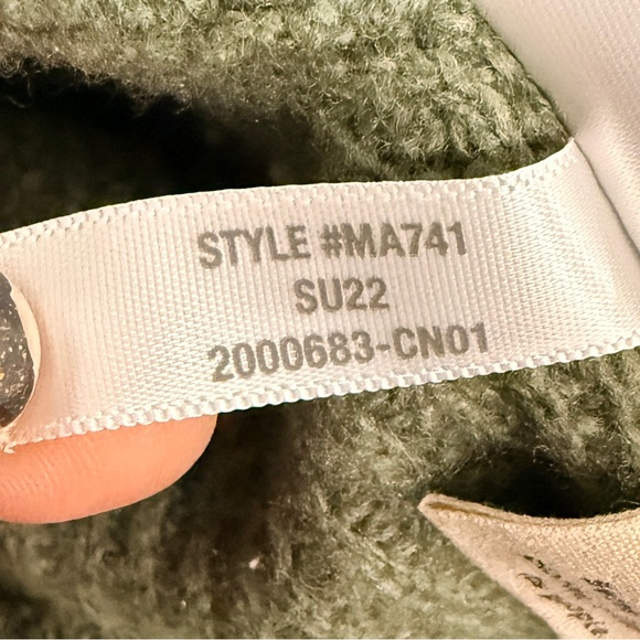 Madewell Lyle Merino Wool Blend Ribbed Henley Sweater Sage Green Medium - Picture 8 of 8